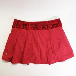 Lululemon Pace Rival Skirt Cranberry Ziggy Snake 6